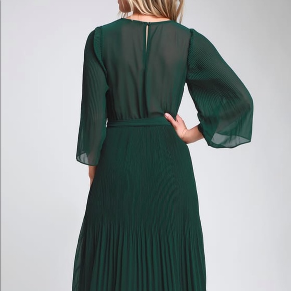 Lulus Flirty and Thriving Pleated Dress ❤️ - Picture 5 of 7